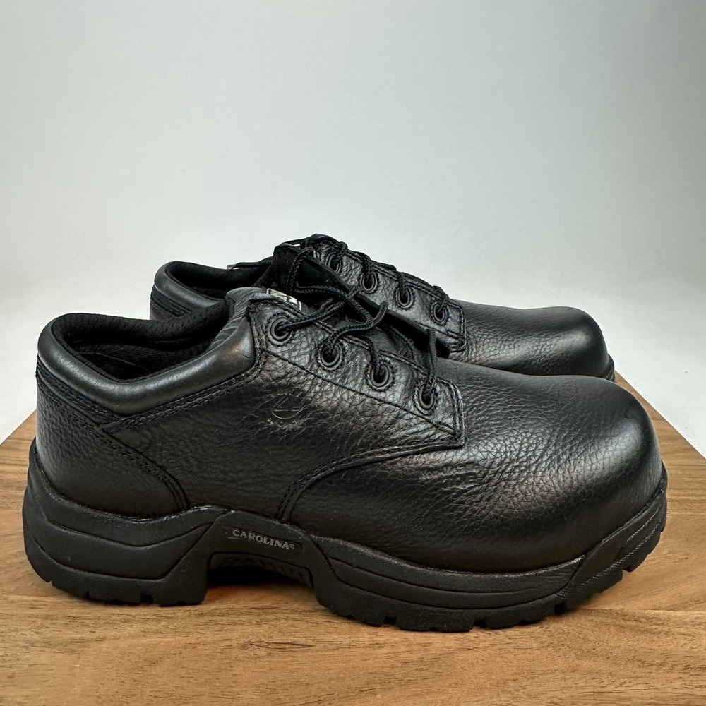New Mens Carolina CA9538 Black Leather Oxford Composite Toe Shoes Sz 8.5 D